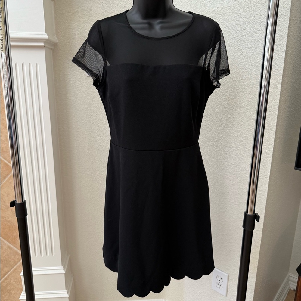 B Darlin Black Mesh Mini Dress